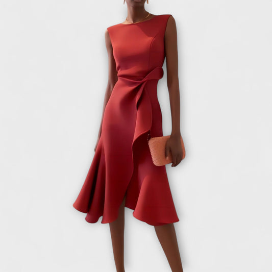 ARIANE - MIDI-KLEID MIT ELEGANTEN FALTEN