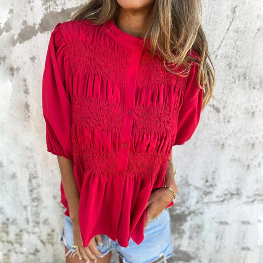 AUKJE - SCHICKE BLUSE IM IBIZA-STIL